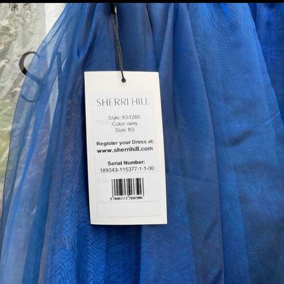 Sherri Hill navy pageant dress little girl size 5, new with tags - Picture 2 of 8